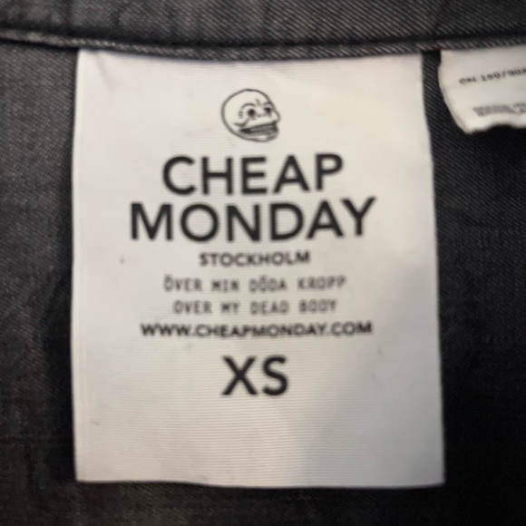 Gray Great Shirtdress CHEAPMONDAY NWOT size XS (2) - Picture 2 of 9